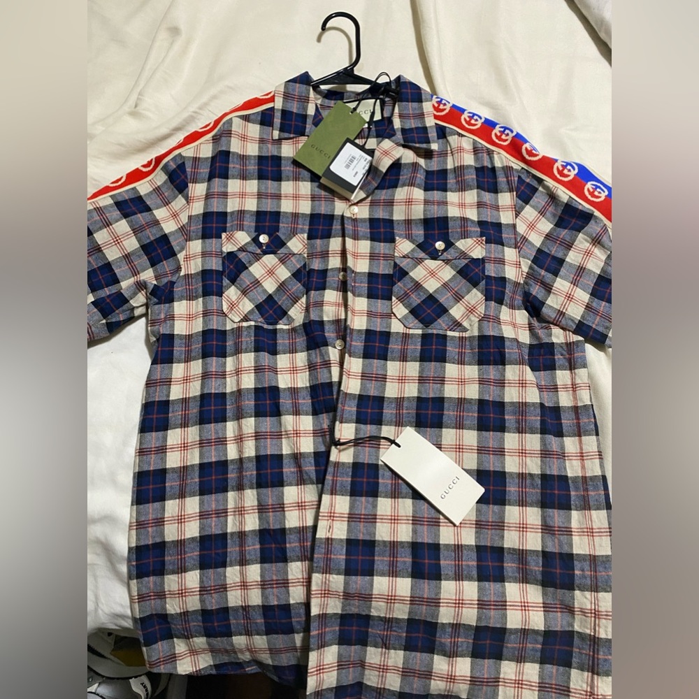 Brand New Never Worn Gucci Short Sleeve Flannel